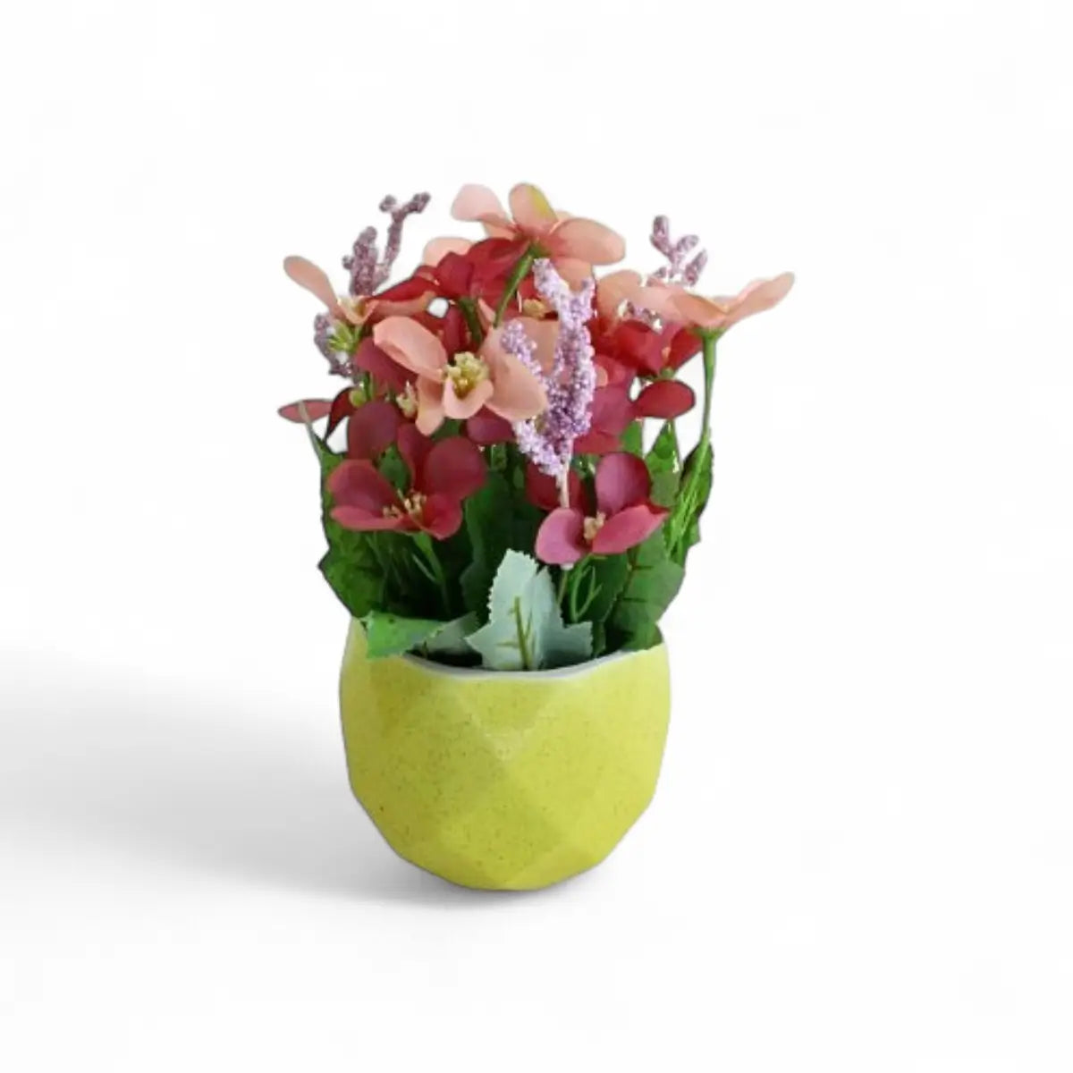 Artificial Potted Assorted Plum Blossom 10x22cm