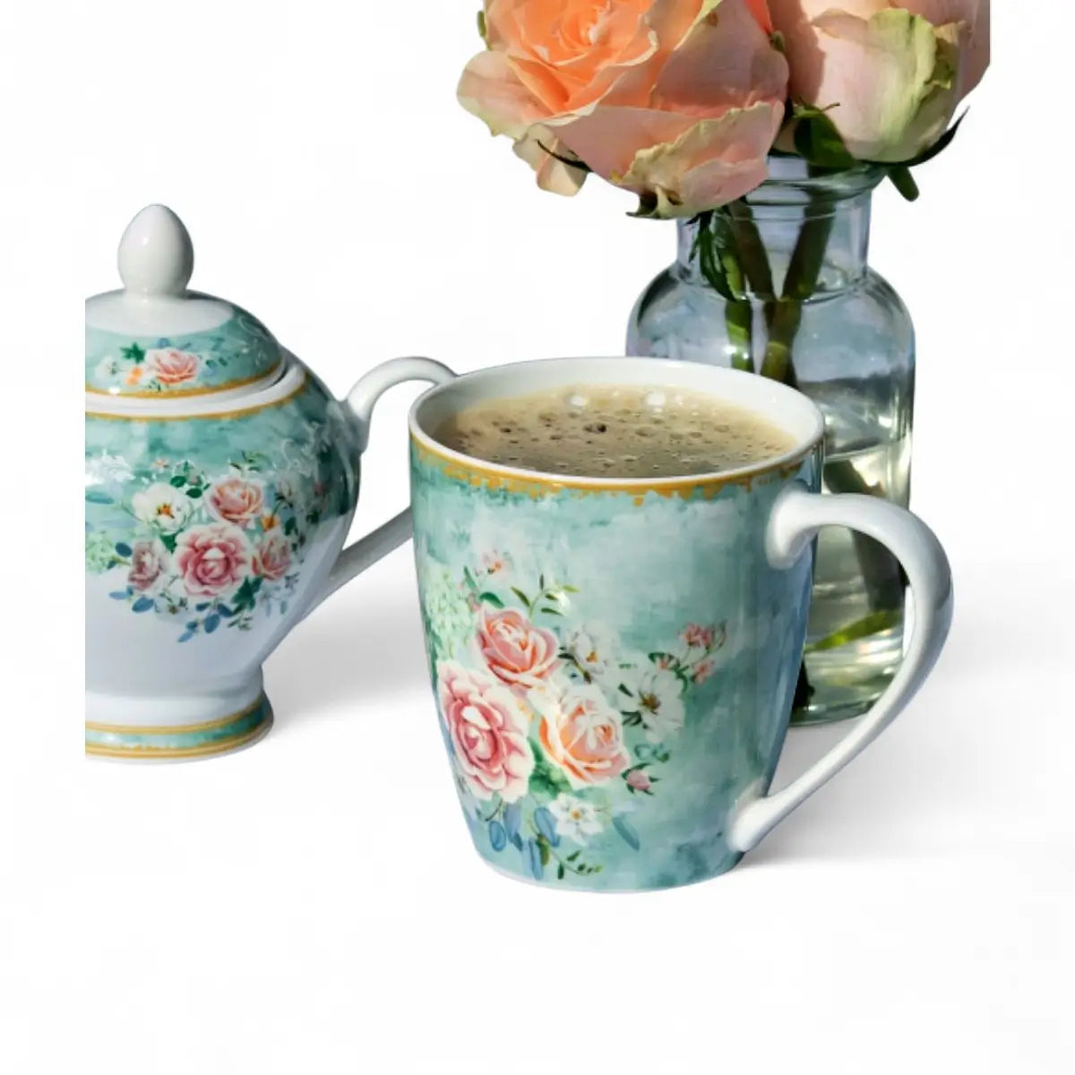 Jenna Clifford Green Floral Mug