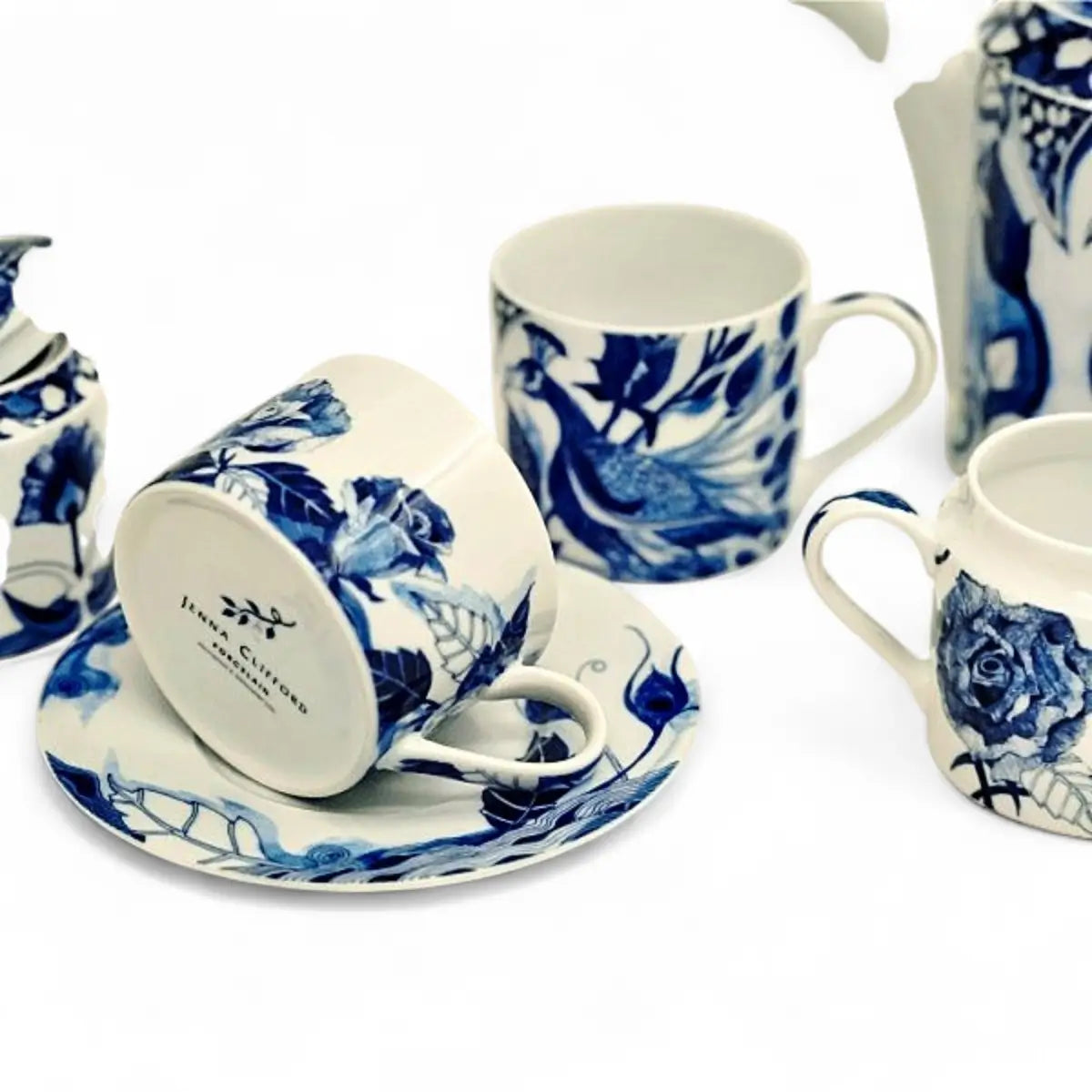 Jenna Clifford Peacock Sapphire Garden Mug