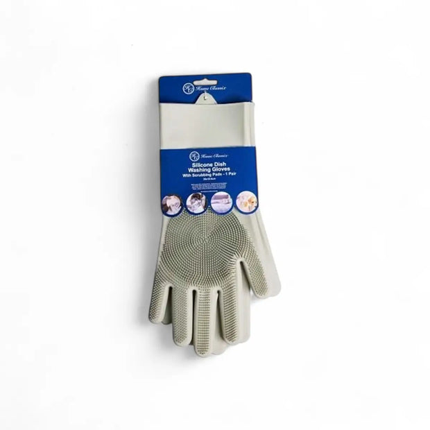 Home Classix Silicone Gloves with Scrubber 1Pair 35cmx26cm