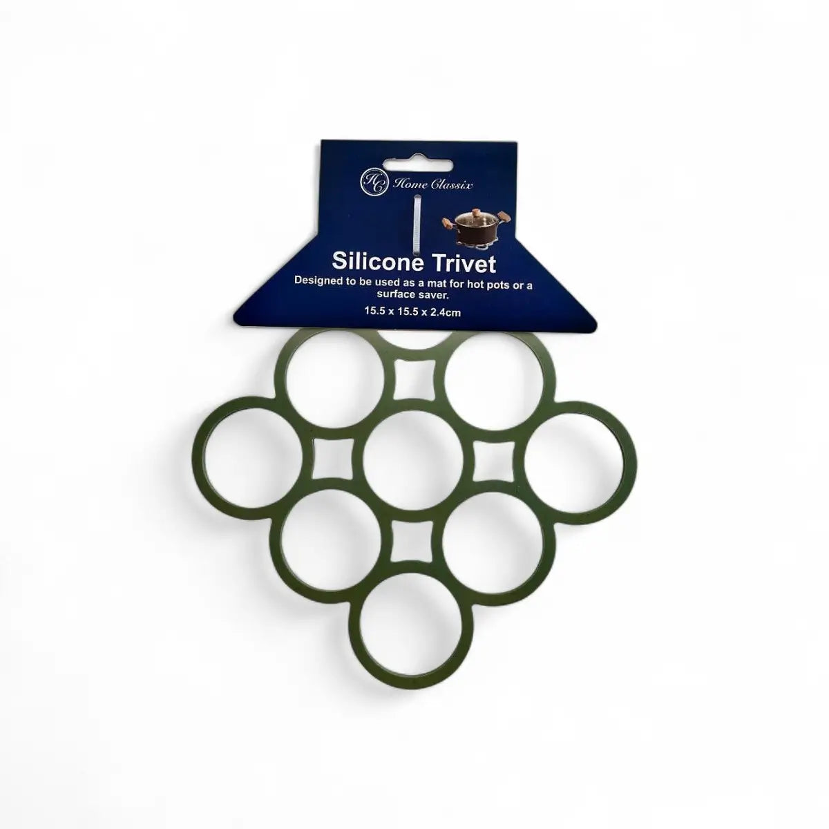 Home Classix Silicone Square Trivet 15.5cmx15.5cmx2.4cm