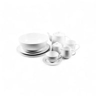 Jenna Clifford Embossed Lines Whisper White Sugar Pot