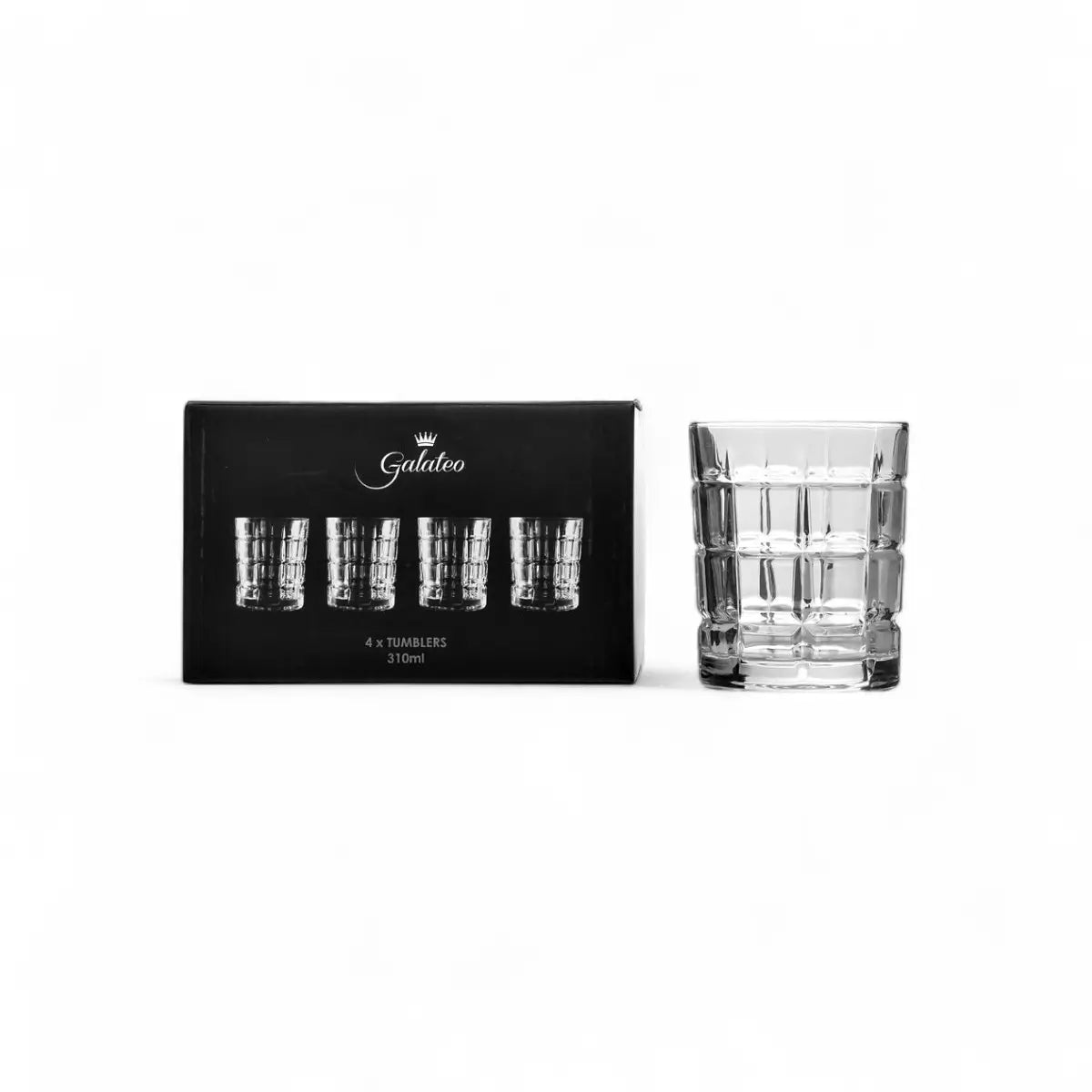 Galateo Square Whiskey Glass Set of 4