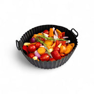 Home Classix Large Silicone Air Fryer Pan – 22.6 x 22.6 x 6.6cm