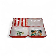 Olivia Princess 4-Division Square Bowls