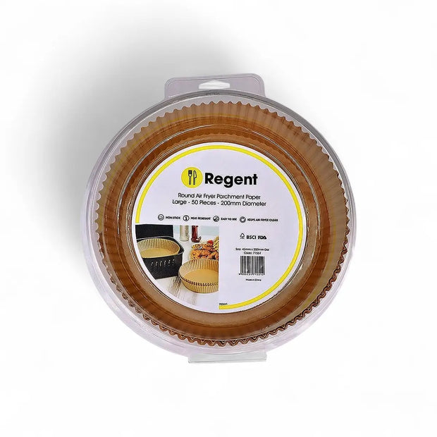 Regent Air Fryer Round Parchment Paper Liners 50 Piece - 200mm Diameter