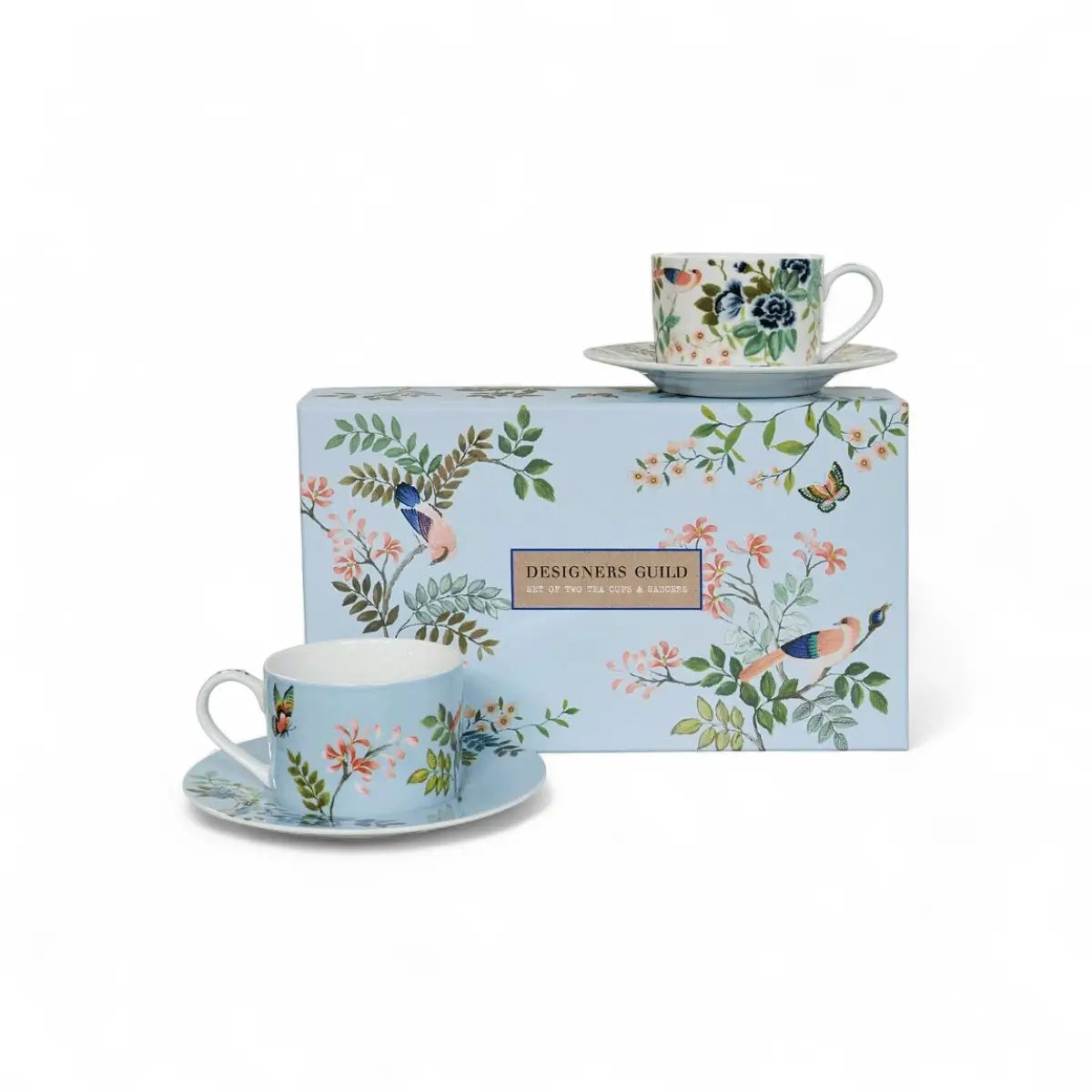 DG Porc De Chine Tea Cup & Saucer Set of 2