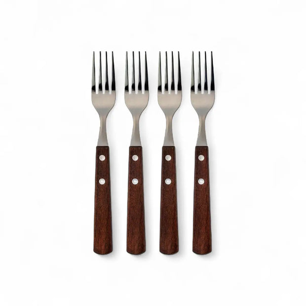 Regent Forks with Wooden Handles Set Of 4
