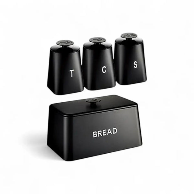 Continental Homeware Opulence Collection Bread Bin & 3pc Canister Set