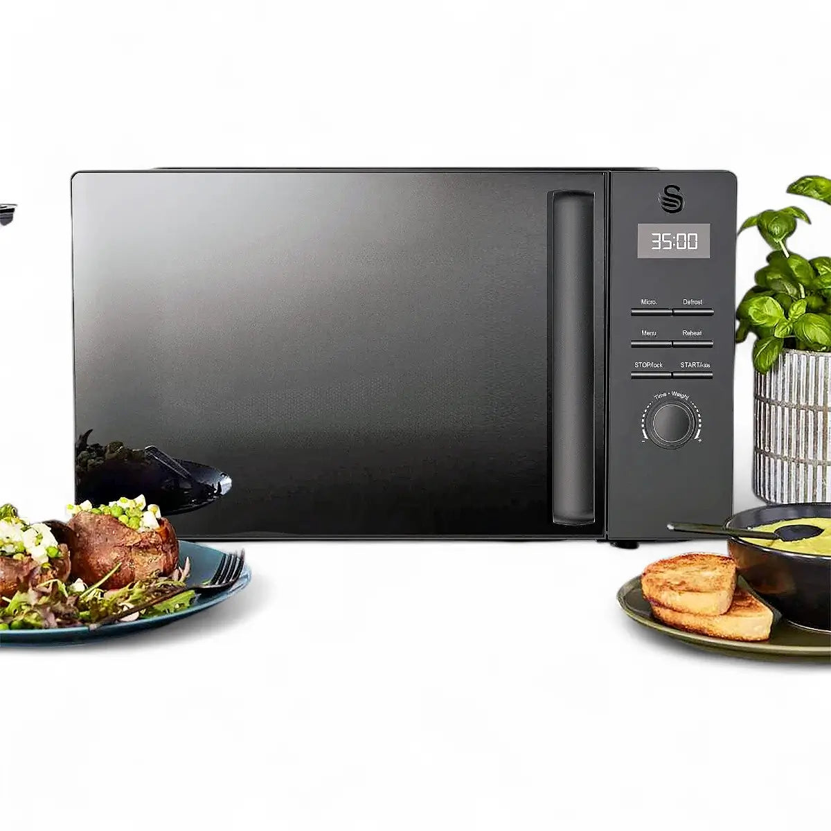 Swan Stealth 30L Digital Microwave Oven Black