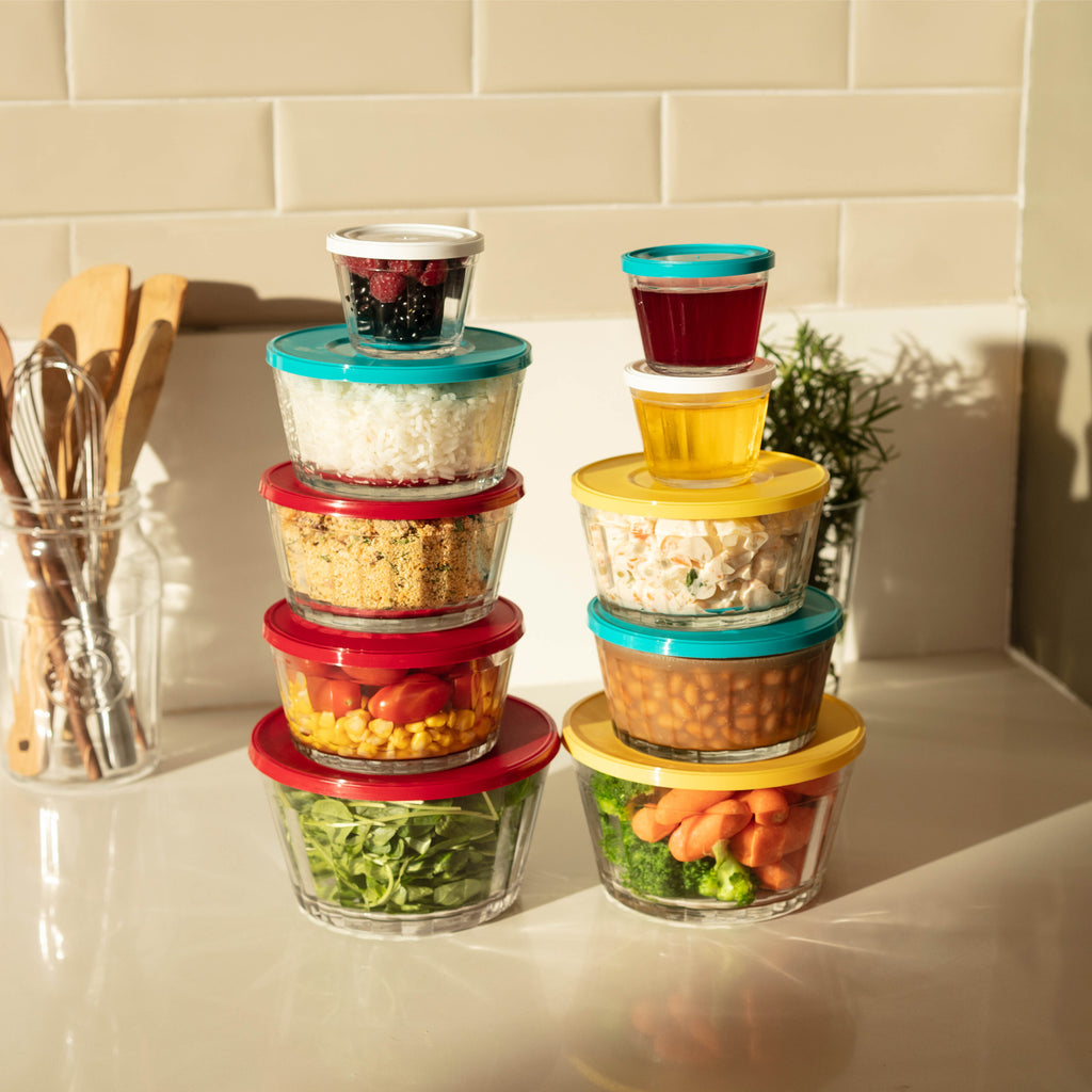 Nadir Americano Bowl With Coloured Plastic Lid