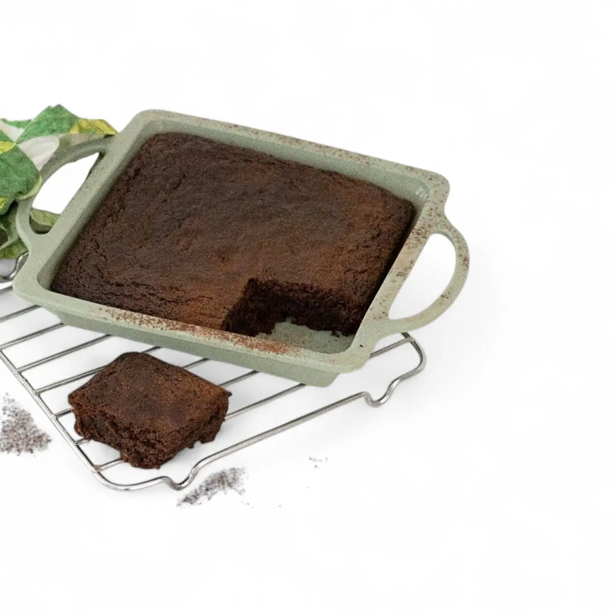 Home Classix Silicone Square Pan with Solid Handle 32cmx36cmx3.2cm