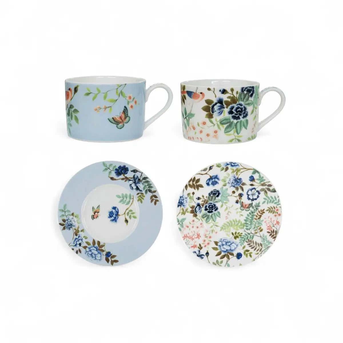 DG Porc De Chine Tea Cup & Saucer Set of 2