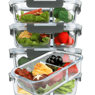 Consol Madrid Rect. 2 Division Storage Container With Clip On Lid