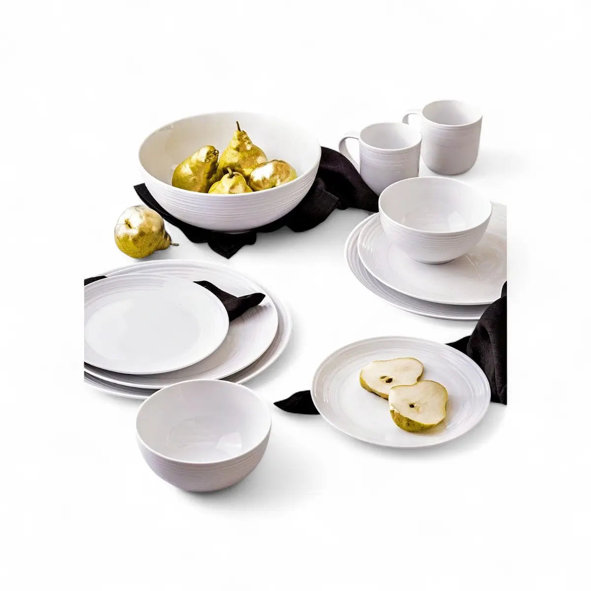 Jenna Clifford Embossed Lines Whisper White Creamer
