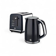 Swan Digital Kettle and Toaster Breakfast Pack Black