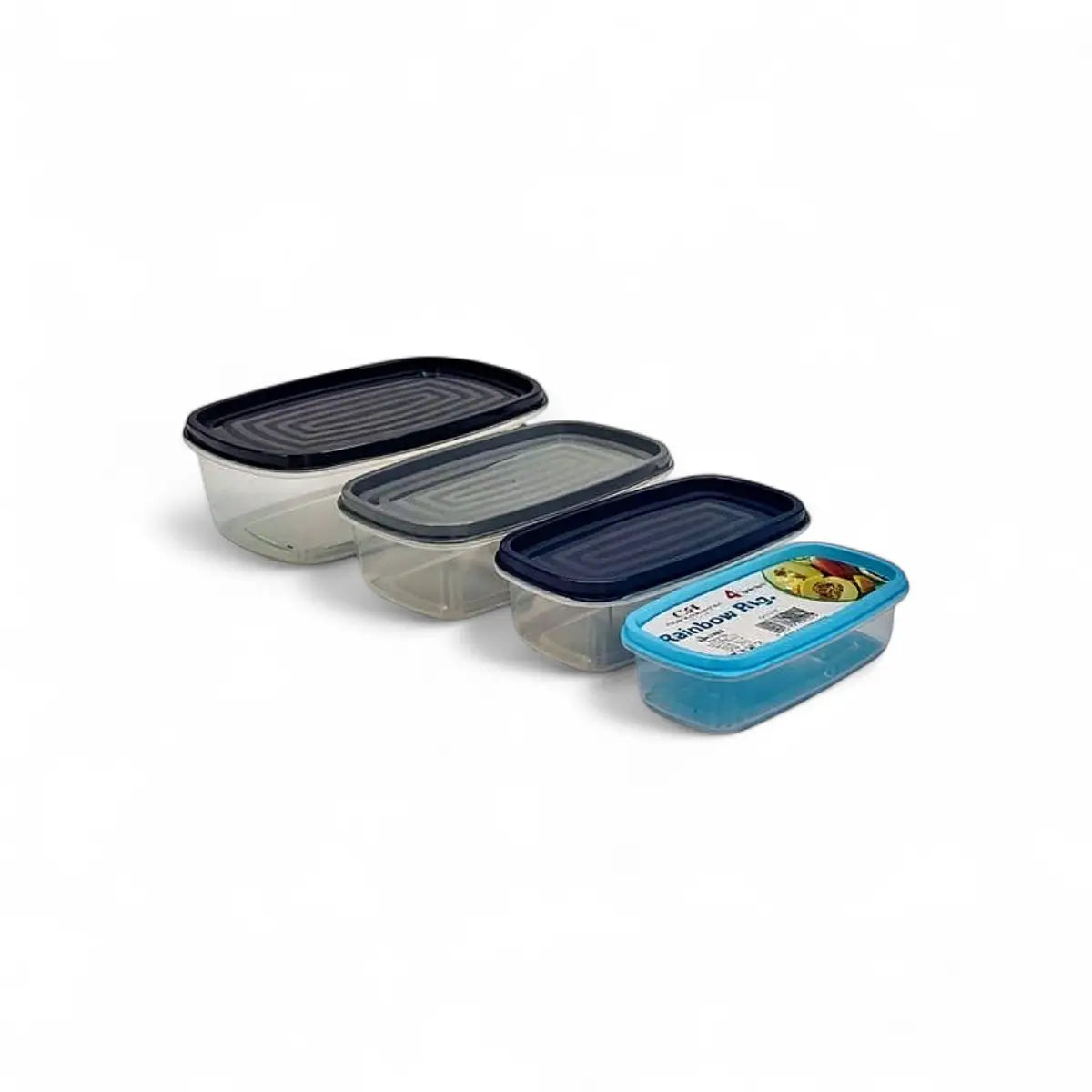 Continental Homeware 4pc Rectangular Rainbow Container Set