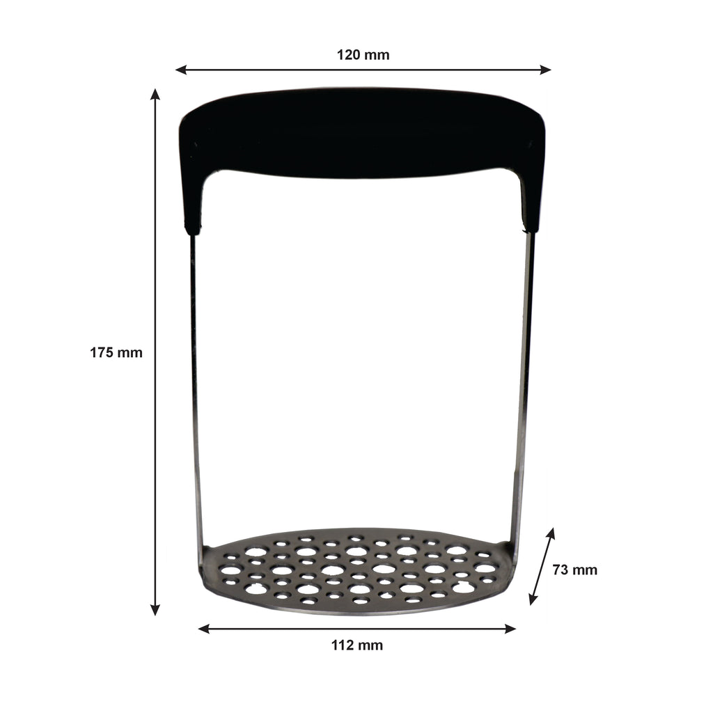 Regent Kitchen Potato Masher S. Steel With Black Handle