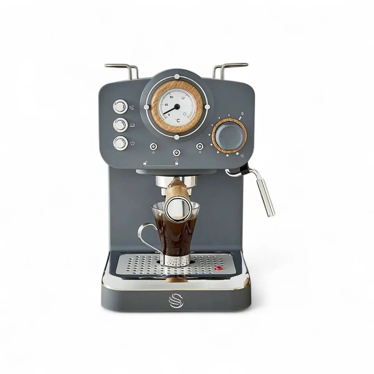 Swan Nordic Slate Grey Espresso Coffee Maker