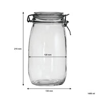 Regent Hermetic Glass Canister With Clip Seal Glass Lid
