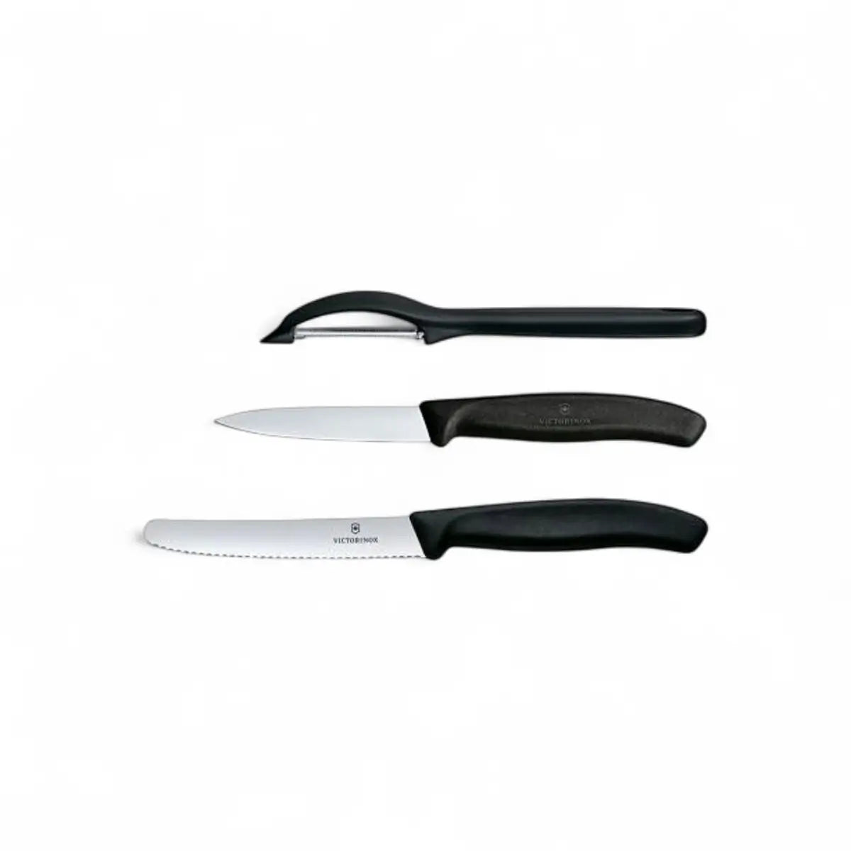 Victorinox Swiss Classic Paring Knife Set w/Peeler 3 Piece - Black