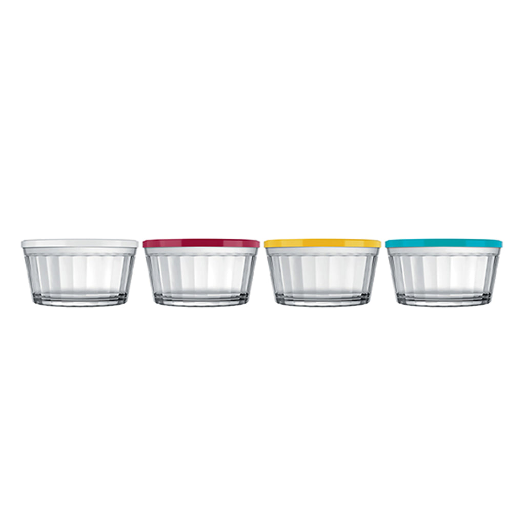 Nadir Americano Bowl With Coloured Plastic Lid