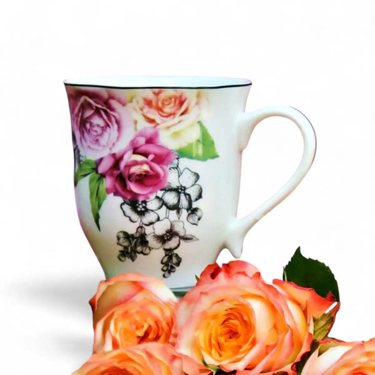 Jenna Clifford Wavy Rose Mug 400ml