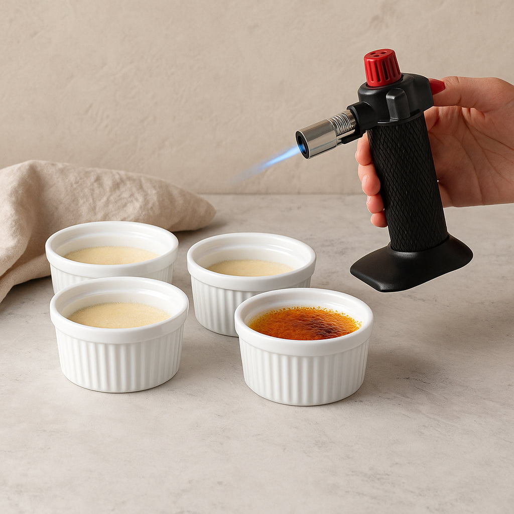 Hotery Chefs Torch With 4 Ramekins 5pce Gift Box Set