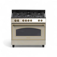 Elba 90cm 5 Gas Burner Stove with Electric Multifunction Oven - Cream