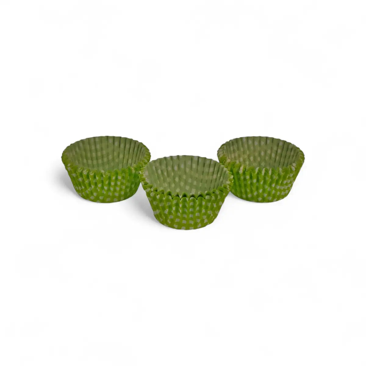 Regent Cake Cups Lime Green And White Check 50 Pcs