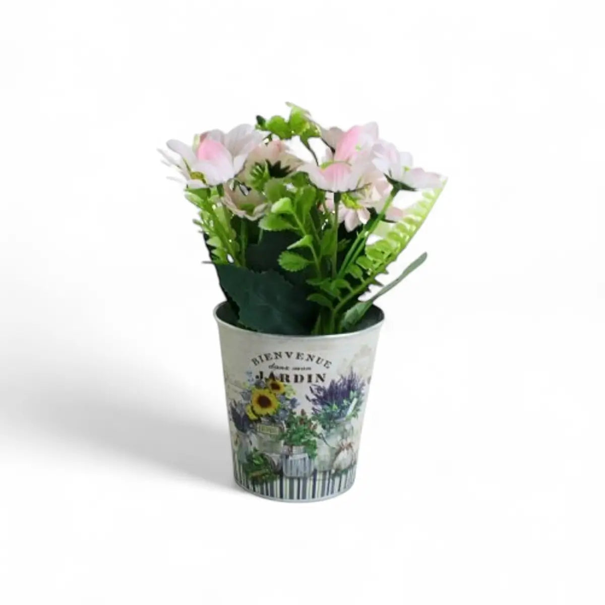 Artificial Potted Assorted Daisy Flowers 10x23cm