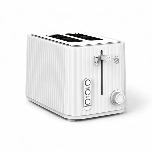 Swan Wave Kettle & 2 Slice Toaster White