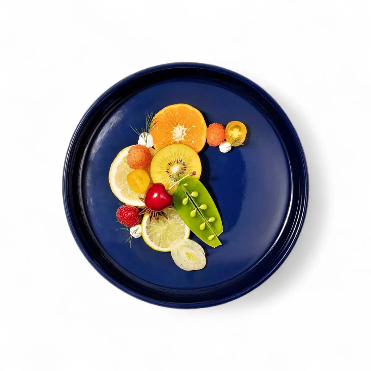 Jan Flat Stackable Pasta Bowl Cobalt Blue