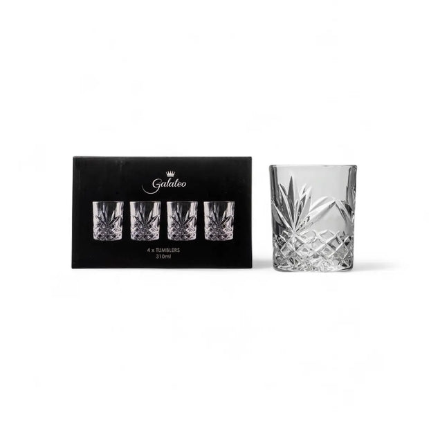 Galateo Linear Whiskey Glass Set of 4