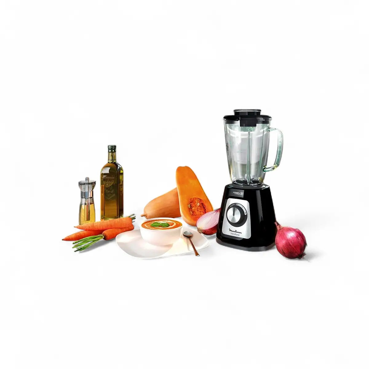 Moulinex 800w Blendforce Blender With Glass Jar & Grinder