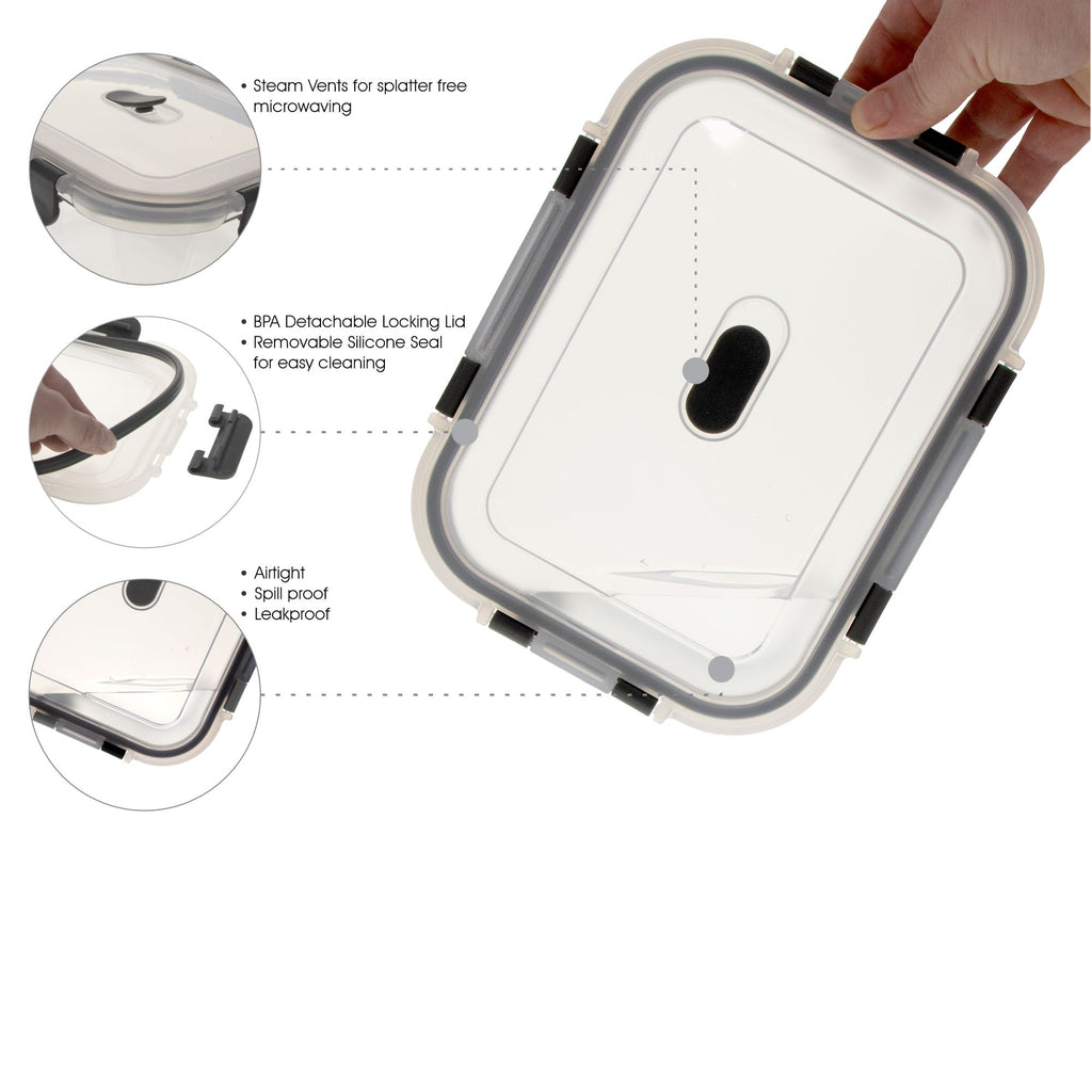 Consol Madrid Storage Containers With Clip On Vented Lids