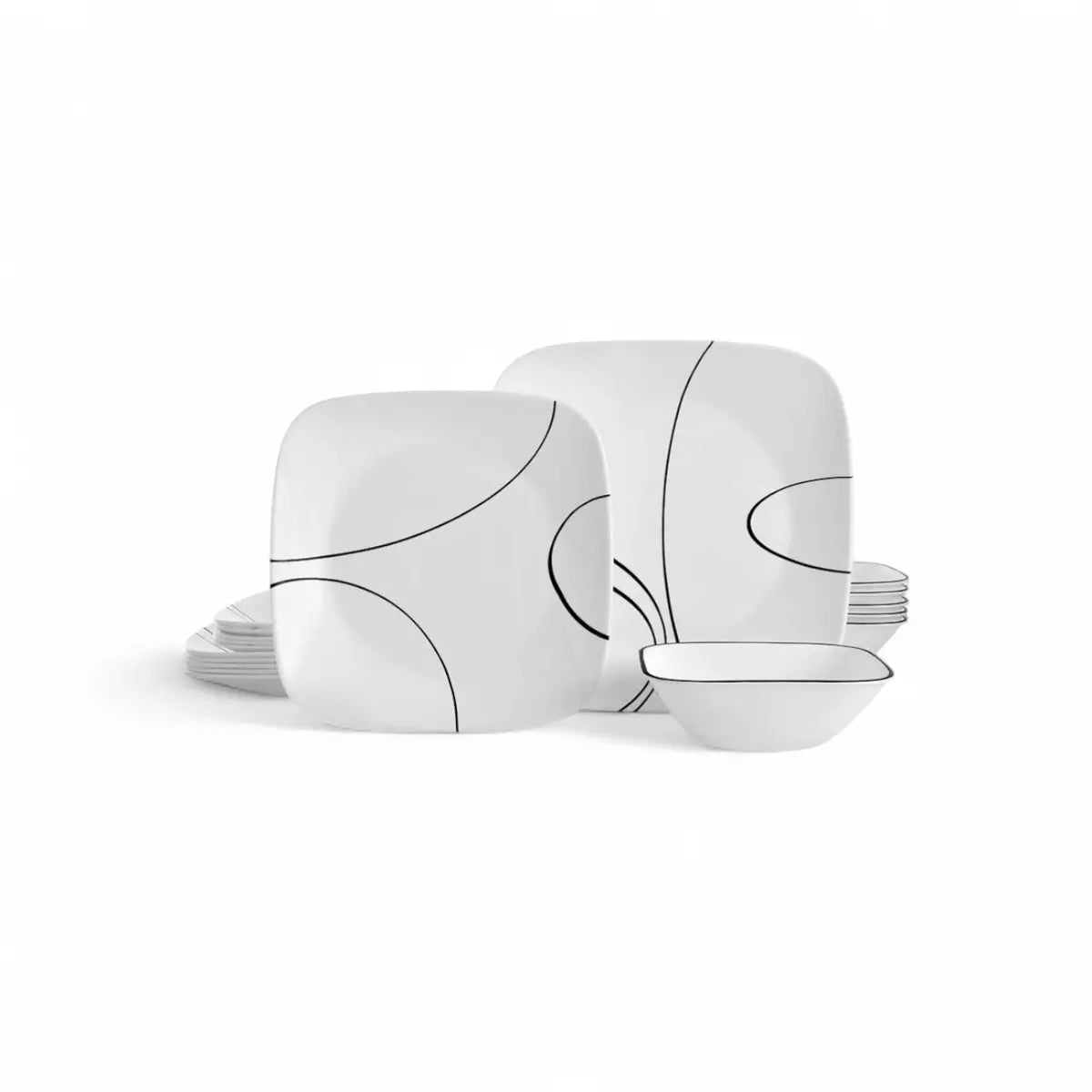 Corelle Simple Lines 18 Pc Dinner Set