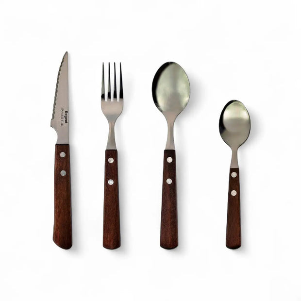 Regent Tea Spoons with Wooden Handles Set Of 4