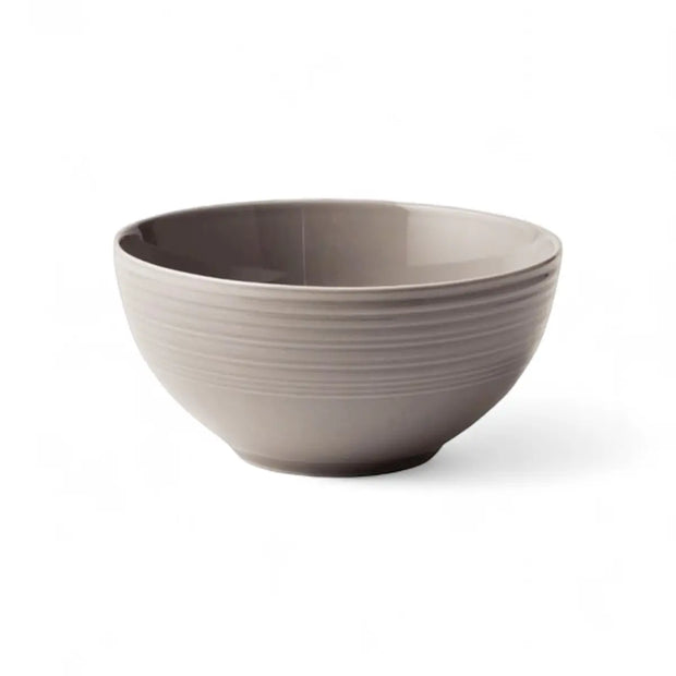 Jenna Clifford Embossed Lines Light Grey Cereal Bowl