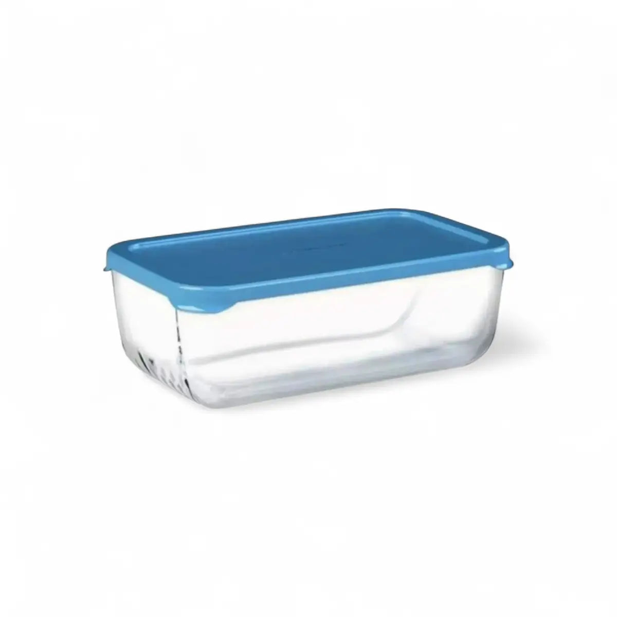 Pasabahce Glass Storage Container with Blue Plastic Lid