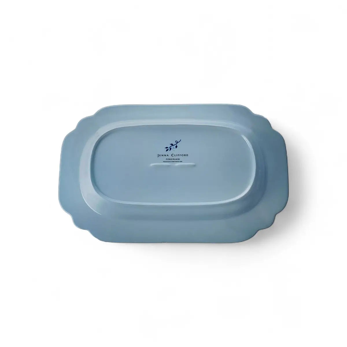 Jenna Clifford Peacock Sapphire Garden Rectangular Platter