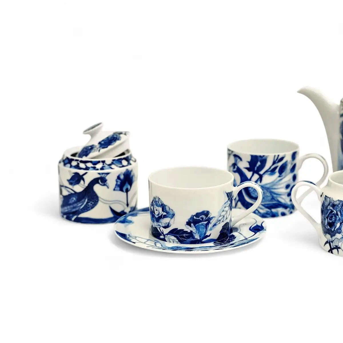 Jenna Clifford Peacock Sapphire Garden Sugar Pot