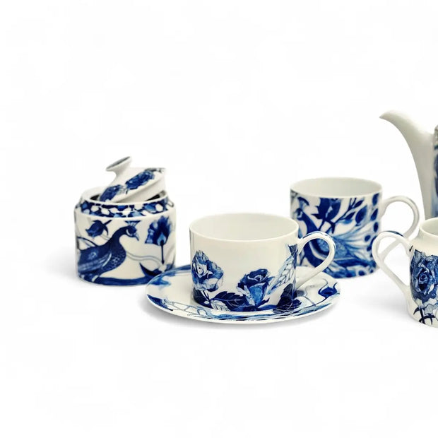 Jenna Clifford Peacock Sapphire Garden Sugar Pot