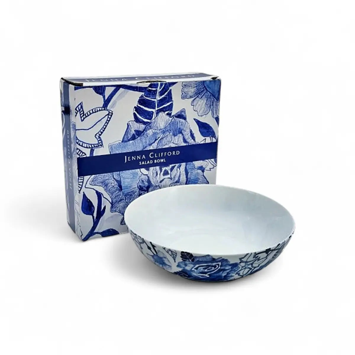 Jenna Clifford Peacock Sapphire Garden Salad Bowl