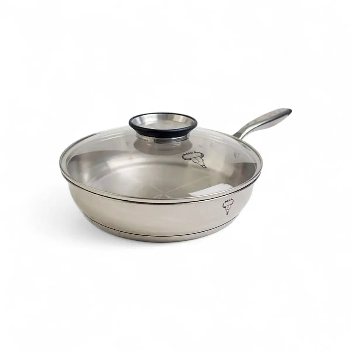Rolux Stainless Steel Frying Pan With Glass Lid