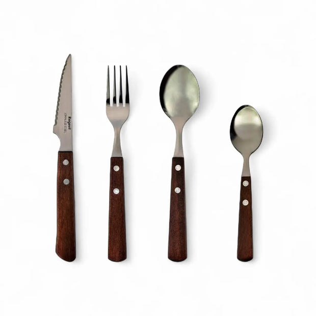 Regent Steak Knives with Wooden Handles Set Of 4