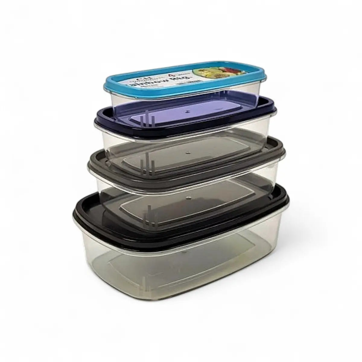 Continental Homeware 4pc Rectangular Rainbow Container Set