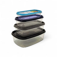 Continental Homeware 4pc Rectangular Rainbow Container Set